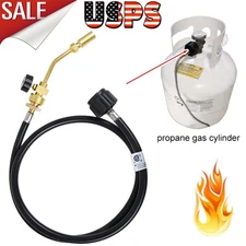 Mapp Propane Gas Tank Turbo 5ft Hose Adapter Torch Kit Brazing Soldering Welding