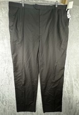 Joseph  Feiss Dress Pants 50 Gray Olive Multi Stripe 100 Wool Mens