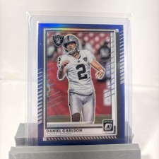 2025 Panini Donruss Optic Daniel Carlson Blue Prizm #/249 Raiders