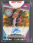 VICTOR WEMBANYAMA 2023-24 TOPPS CHROME SAPPHIRE ROOKIE GOLD REFRACTOR AUTO 47/50