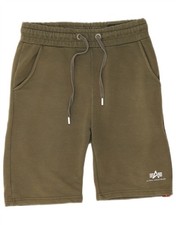 ALPHA INDUSTRIES pantaloncino sportivo uomo medio cotone kaki CK24