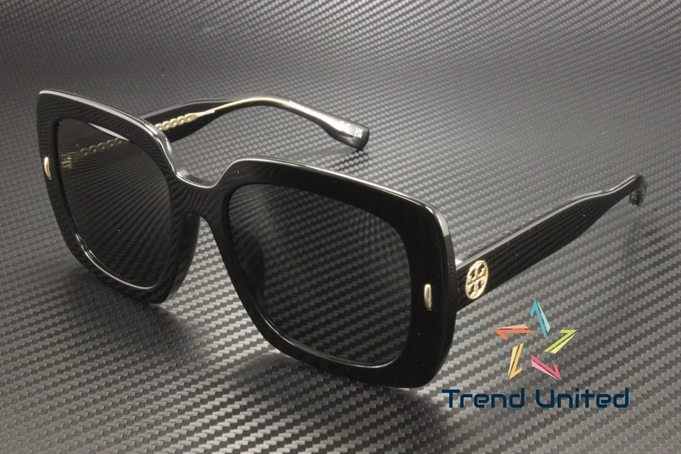 TORY BURCH TY7193U 170987 Black Dark Grey 56 mm Women's Sunglasses - Image 2 of 4