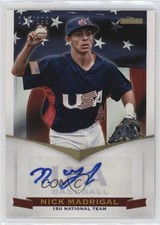 2012 USA Baseball National Team 15U Signatures /299 Nick Madrigal #13 Auto 9cf