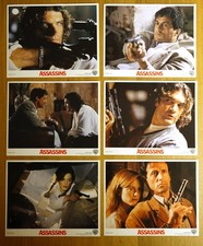 ASSASSINS (1995) 6 ORIGINAL LOBBY CARDS FOH 10x8 inch  STALLONE BANDERAS J MOORE