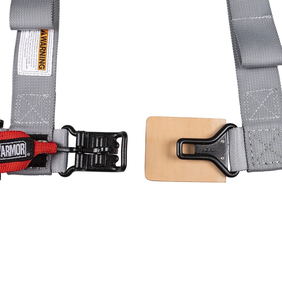 Pro Armor 4 Point Harness 2" Seat Belt for Polaris RZR Ranger General Silver Foto 2 de 4