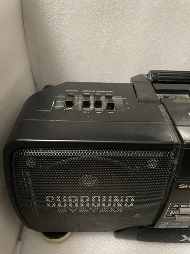 SHARP WQ-T352H Stereo Radio Cassette Recorder Boombox Ghettoblaster parzialmente difettoso! - Foto 3 di 12
