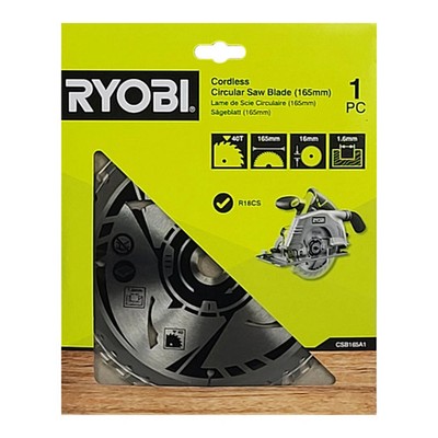 Ryobi CSB165A1   Kreissägeblatt 165mm, 40 Zähne für Holz