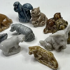 Vintage Wade Whimsies 10 animals-monkey squirrel hippo polar bear +more