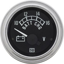 Stewart Warner 82391 Deluxe Voltmeter Gauge 2-116 Inch