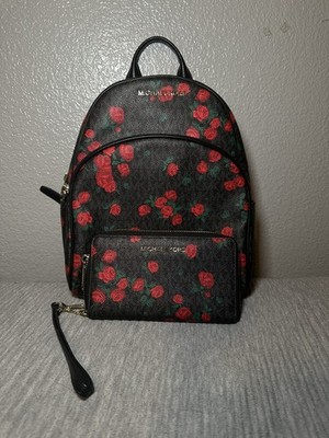 Michael Kors Abbey Medium MK Logo Floral Print Backpack and  display picture 3