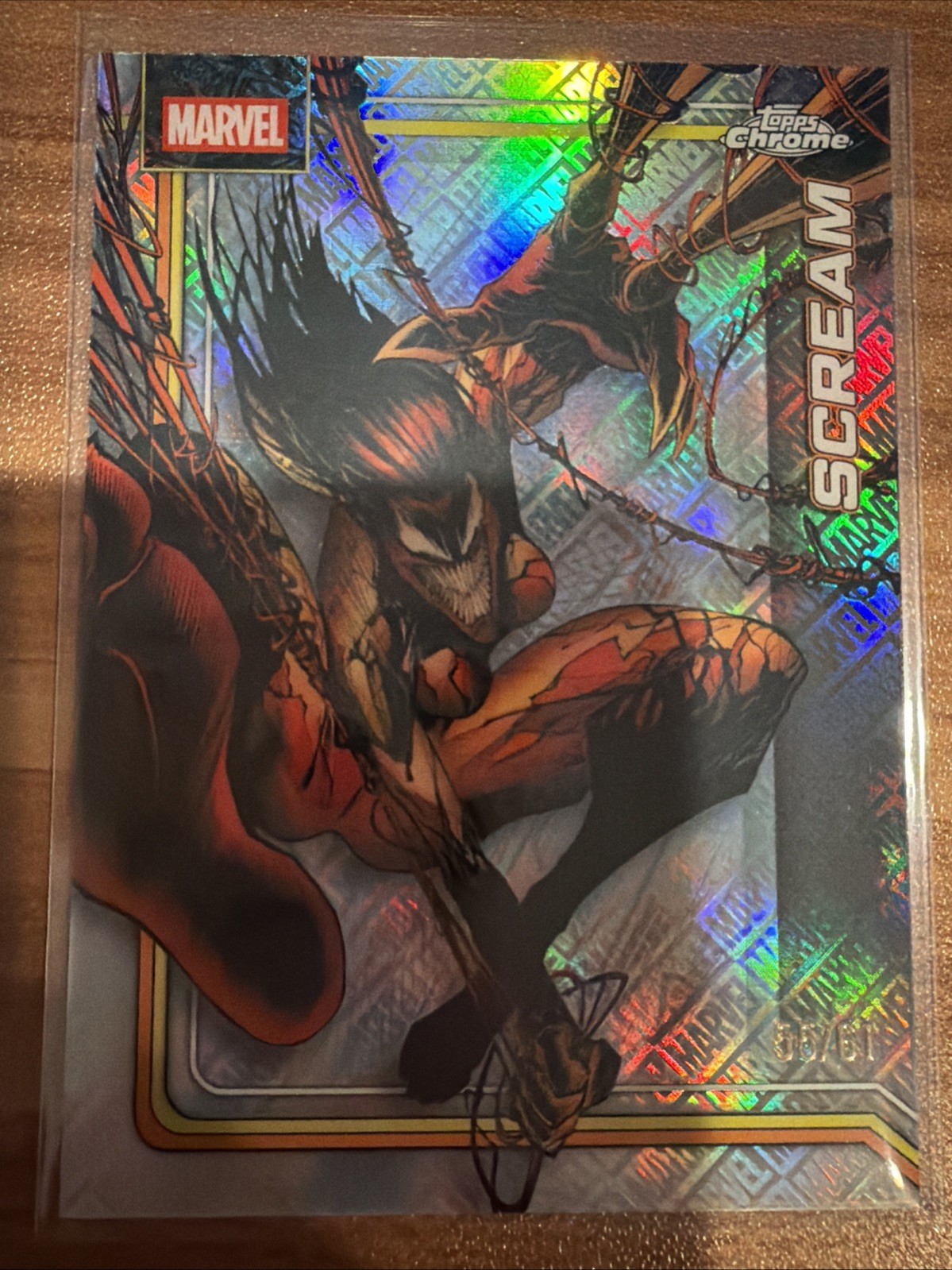 2026 Topps Chrome Marvel Scream #148 HOBBY ONLY Marvel Logofractor /61