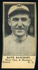 1925-31 W590 Strip Card Baseball Dave Bancroft (Handcut) *d3