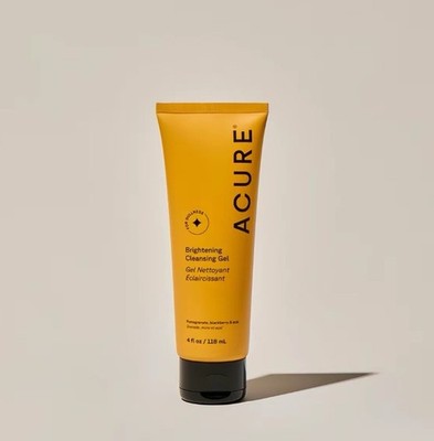 Brightening Cleansing Gel - ACURE Facial Wash for All Skin Types - 4 fl oz - Nut