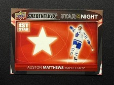 2021-22 Upper Deck  1st Star of the Night #1S4 Auston Matthews  Maple Leafs