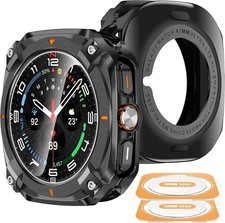 3 in 1 Metal Case for Samsung Galaxy Watch Ultra 47mm Stylish Rugged Bumper