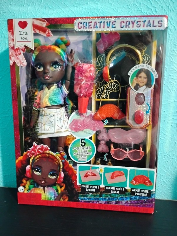 Rainbow High Creative Crystals Iris Rainbow 11in Fashion Doll Playset