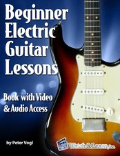 Beginner Electric Guitar Lessons: Book with O...