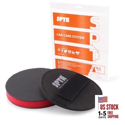Clay Bar Pad, 5 Inch Mid Grade,1Pc Handle Grip Pad and 1 Pc Clay 5inch (125mm)