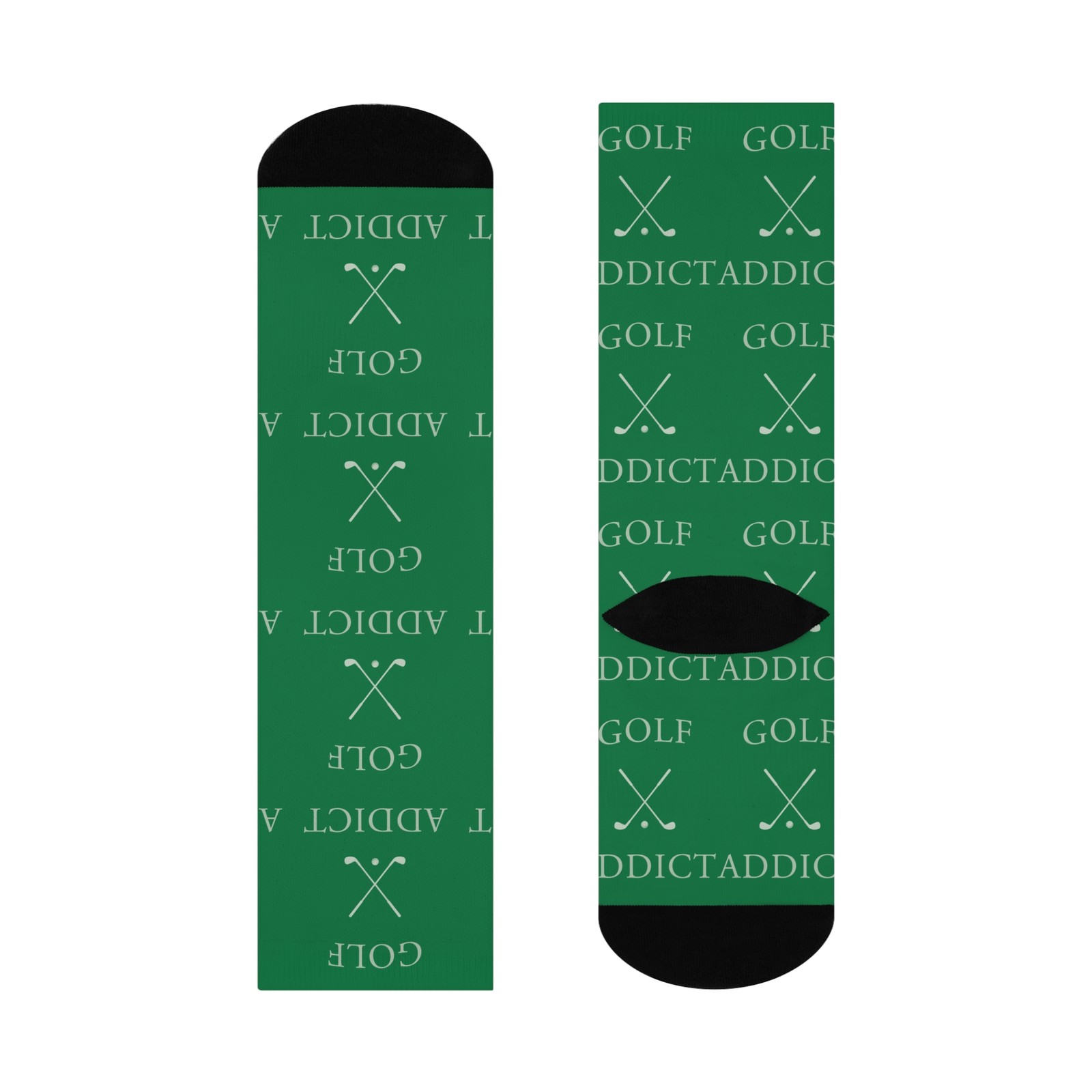 Golf Addict Cushioned Crew Socks | Golf Theme Crew Socks