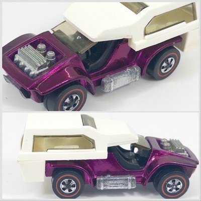Hot Wheels Redline 70 US Shiny Magenta Power Pad White Interior Original Cap Exc
