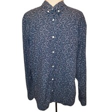 Mens H M Label of Graded Goods Dress Shirt Size Large Button-Down Floral