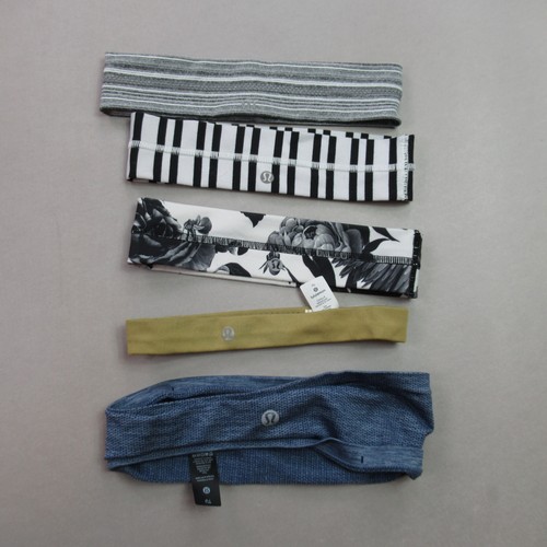 Lululemon Headbands Lot of 5 Athletic Yoga Fitness Sweatbands Assorted Colors