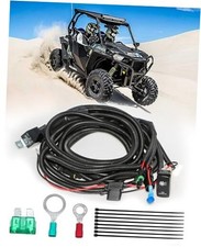 ATV UTV Fan Override Switch Kit with Relay LED Fan Rocker Switch, Plug in