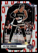 2024-25 Panini Prizm WNBA Logo Prizm Aaliyah Edwards Rookie Washington Mystics