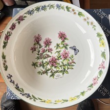 Large Royal Worcester Herbs Series 'Wild Thyme' Porcelain Bowl 32.3cm D BNIB