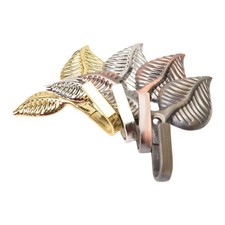 8 Piece Vintage Iron Leaf Wall Hooks Decorative Coat Hat Holders for Home