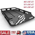 46/51/64 inch Universal Roof Rack Car Top Luggage Cargo Basket Carrier 200 lbs