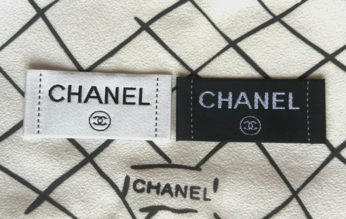 Chanel Clothing Label Tag Sewing Replacement New (Two 2) 2.25" X 1"  55x25 mm