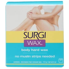 Surgi-wax Microwave Hair Removal Hard Wax for Body 4 oz