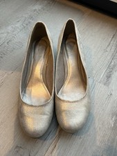 Marco Tozzi Pumps Gold Größe 41 Keilabsatz Wedges Keilpumps Ballerina Schuhe