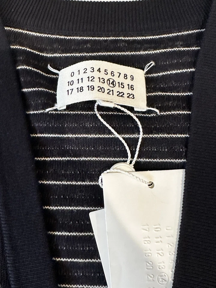 Maison Margiela Navy Striped Cardigan Size L - Image 3 of 4