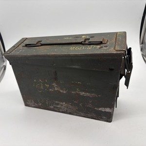 Vintage US Military Metal Ammo Box 200 Cartridges 7.62MM M13 M60-M73 - Empty