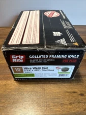 Grip Rite 2-3/8” x .099” 15-deg HD Galvanized Wire Coil Nails, Ring