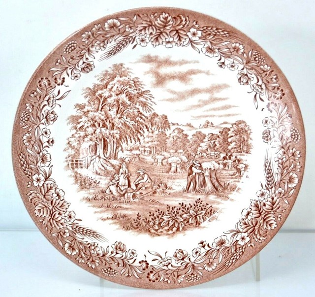 Churchill Currier & Ives HARVEST Dinner Plate 10 1/4" Heritage Mint eBay
