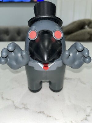Among Us Crewmates Black Bird With Hat 5  Figure  Plastic