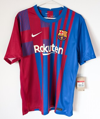 LEO MESSI FC BARCELONA 2021-22 HOME JERSEY BLACK ORIGINAL L NEW