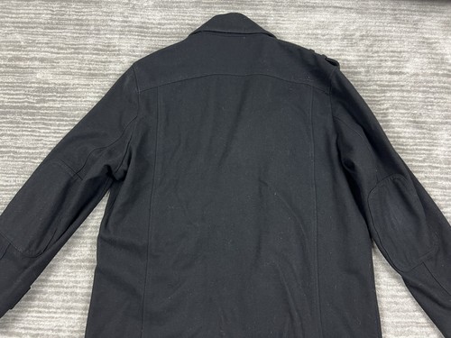 Perry Ellis Pea Coat Mens XL Wool Double Breasted Overcoat Lined Luxury - Picture 8 of 13