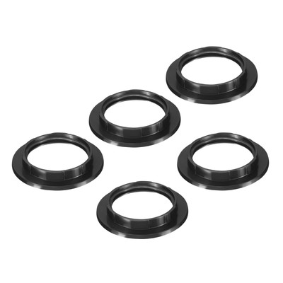 E26 Steckdosenringe 5Pack Lampenschirm Halter Adapter für Leuchten Schwarz Farbe