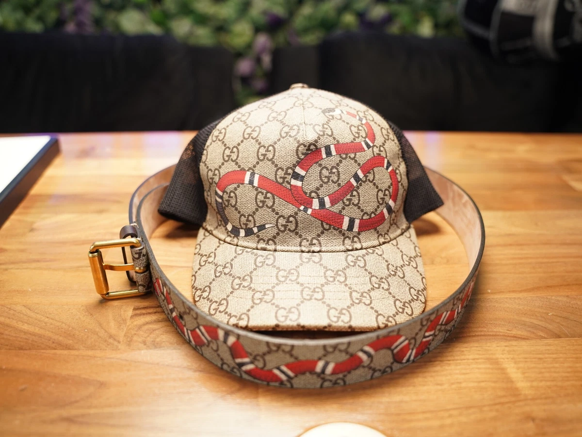 Gucci snake shop belt ebay