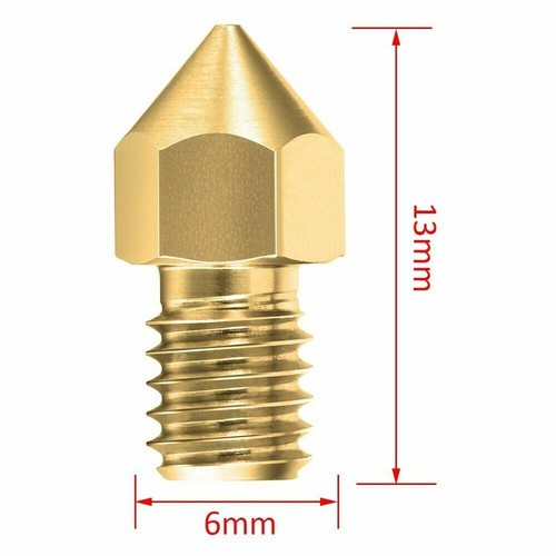 10x 3D Printer Extruder Nozzle 0.4 MK8 f Makerbot Anet A8 Creality CR-10 Ender-3 - Afbeelding 8 van 8