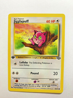 JIGGLYPUFF - 1st Edition - Jungle Set 54/64 - Common - Pokemon JIGGLYPUFF - 1st Edition - Jungle Set 54/64 - Common - Pokemon
