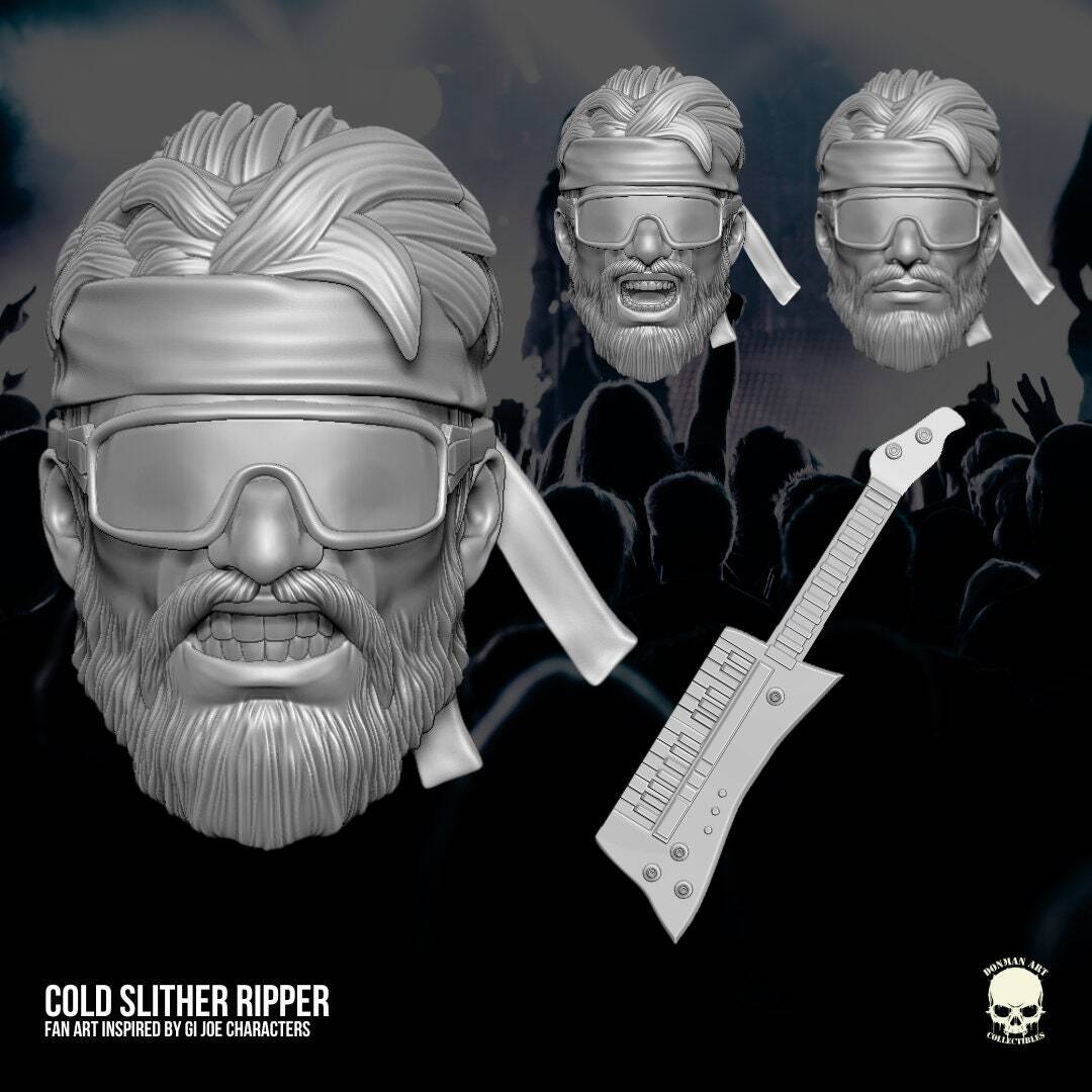 Cold Slither Ripper kit dreadnok GI Joe Classified 1/12 scale head  unpainted 1: