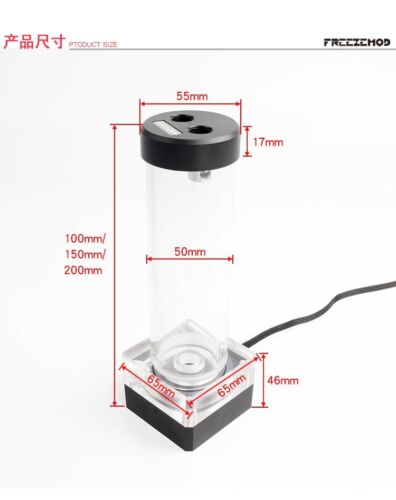 FreezeMod G1/4" Filo 100mm Serbatoio con Pompa 550L/H per Raffreddamento ad Acqua - Foto 6 di 9
