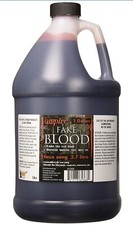 Gallon of Fake Red Liquid Blood Bottle Theatrical Makeup Halloween Prop D cor