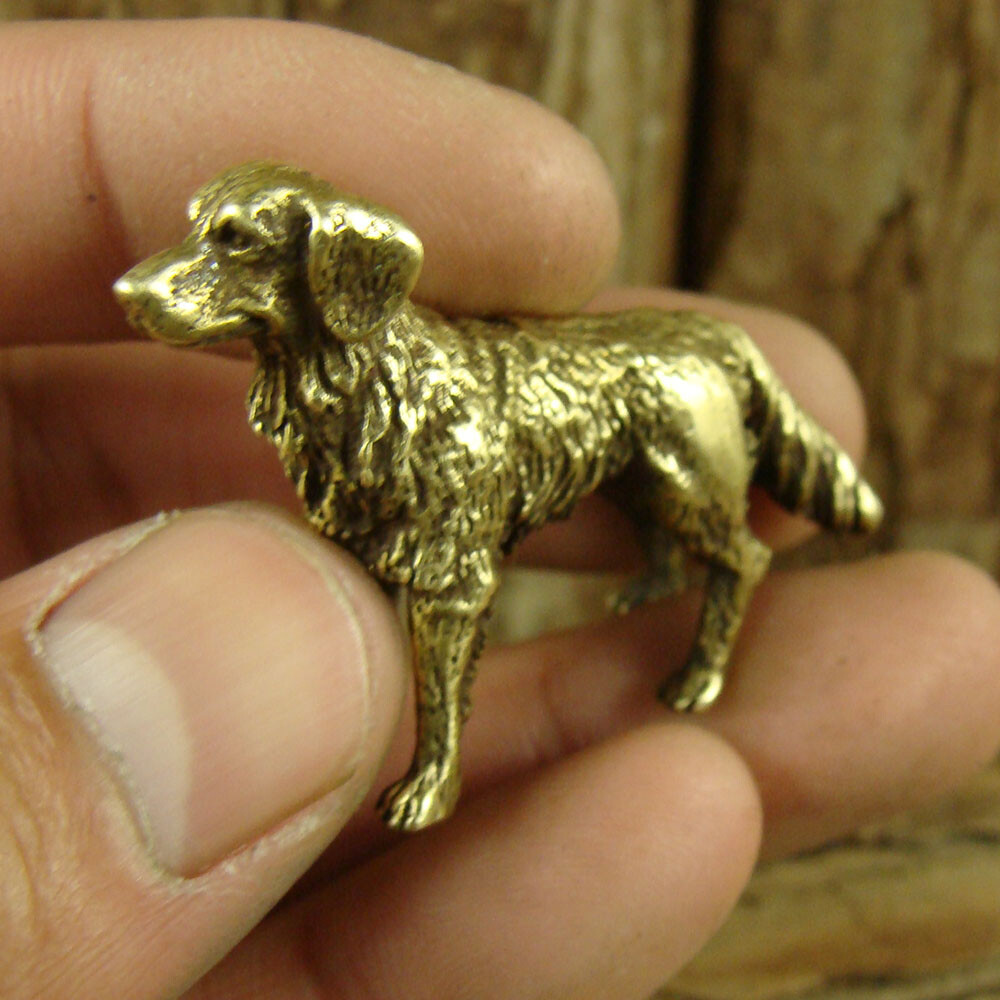 HOT Special Offer! Brass Mini Gold Retriever Statue Dog Decorative Animal Gift