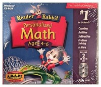 Reader Rabbit Personalized Math Ages 4 - 6 (pc) Brand Sealed - 2 Cds - Nice